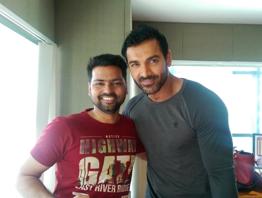 Vineet Sharma with a film personality